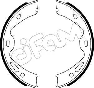 Brake Shoe Set, parking brake (153-512)