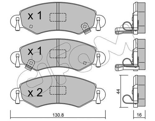 Brake Pad Set, disc brake (822-339-0)