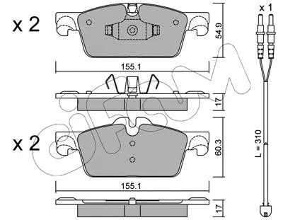 Brake Pad Set, disc brake (822-916-0K)