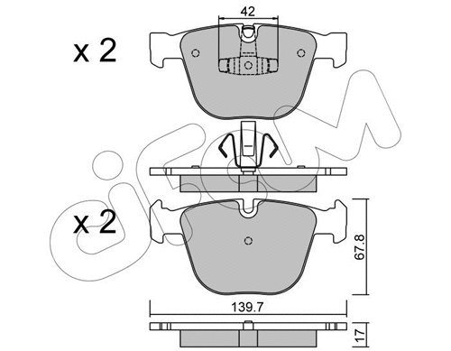 Brake Pad Set, disc brake (822-773-6)