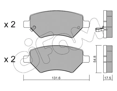 Brake Pad Set, disc brake (822-1049-0)