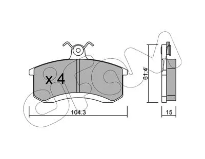 Brake Pad Set, disc brake (822-930-0)