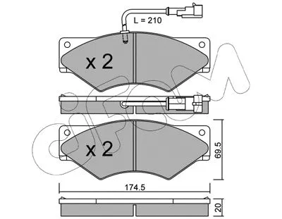 Brake Pad Set, disc brake (822-849-1)