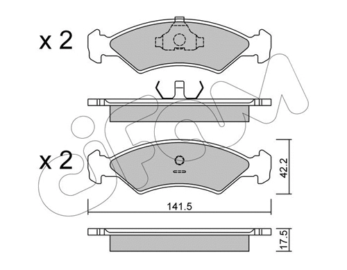 Brake Pad Set, disc brake (822-043-0)
