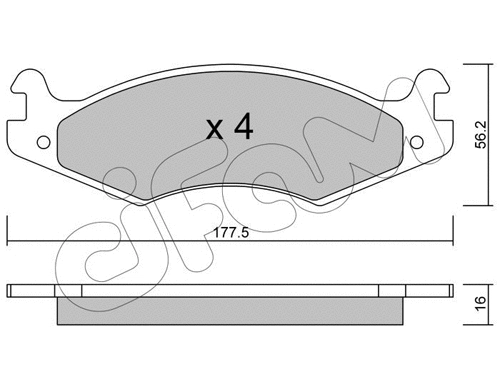 Brake Pad Set, disc brake (822-133-0)
