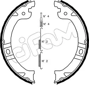 Brake Shoe Set, parking brake (153-027K)