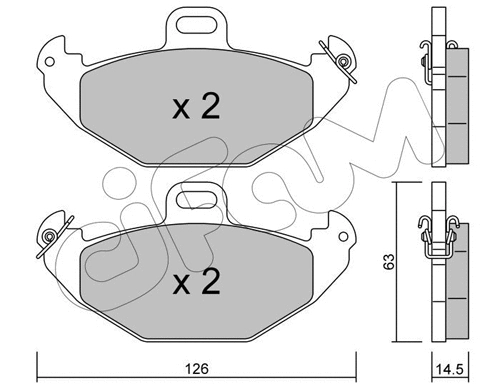 Brake Pad Set, disc brake (822-634-0)