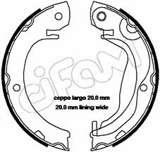 Brake Shoe Set, parking brake (153-453)