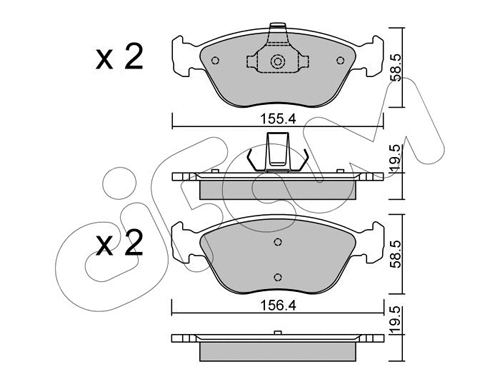 Brake Pad Set, disc brake (822-832-0)