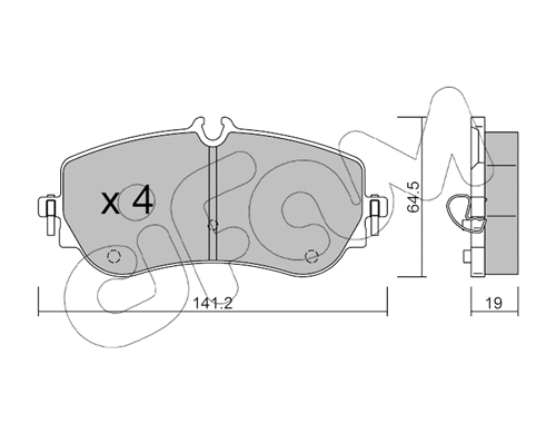 Brake Pad Set, disc brake (822-1175-0)