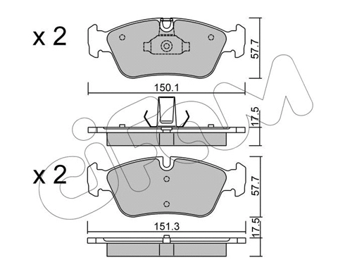 Brake Pad Set, disc brake (822-260-0)