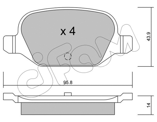 Brake Pad Set, disc brake (822-324-0)