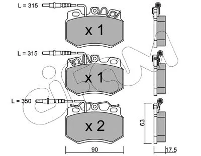 Brake Pad Set, disc brake (822-049-2)