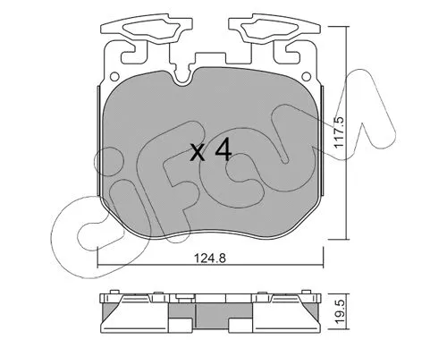 Brake Pad Set, disc brake (822-1147-0)
