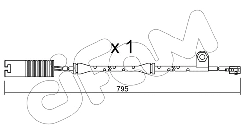 Warning Contact, brake pad wear (SU.152)