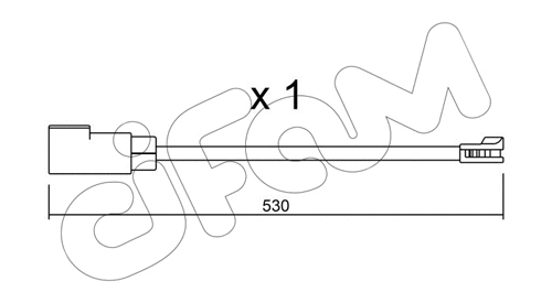 Warning Contact, brake pad wear (SU.340)