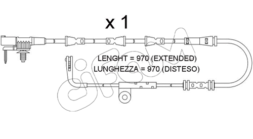 Warning Contact, brake pad wear (SU.388)