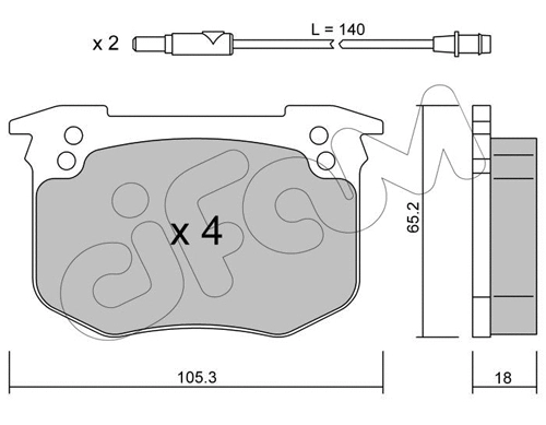 Brake Pad Set, disc brake (822-189-0)