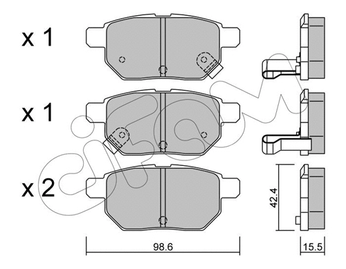Brake Pad Set, disc brake (822-746-0)