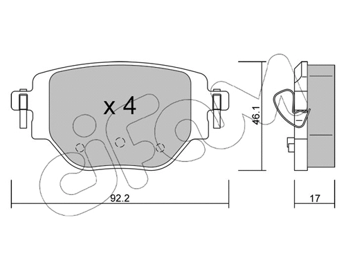Brake Pad Set, disc brake (822-1246-0)
