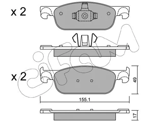 Brake Pad Set, disc brake (822-1109-0)