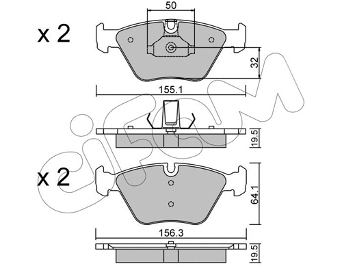 Brake Pad Set, disc brake (822-207-5)