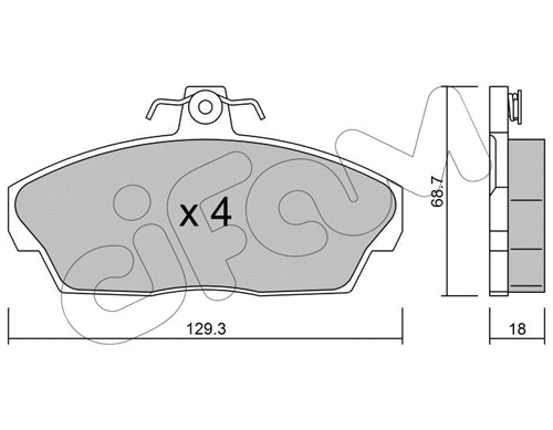 Brake Pad Set, disc brake (822-174-1)