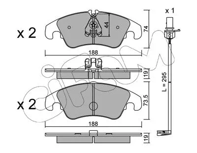 Brake Pad Set, disc brake (822-775-0K)