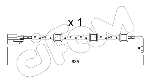 Warning Contact, brake pad wear (SU.323)