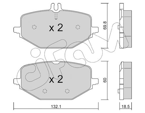 Brake Pad Set, disc brake (822-1274-0)
