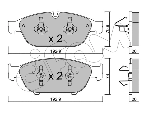 Brake Pad Set, disc brake (822-953-0)
