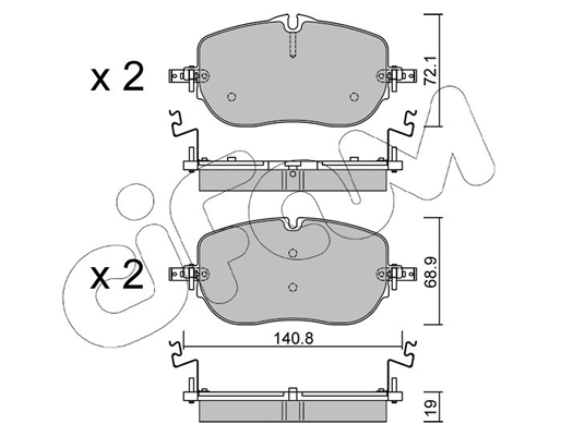 Brake Pad Set, disc brake (822-1356-0)