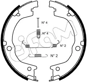 Brake Shoe Set, parking brake (153-230K)