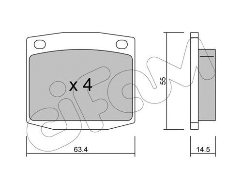 Brake Pad Set, disc brake (822-486-0)