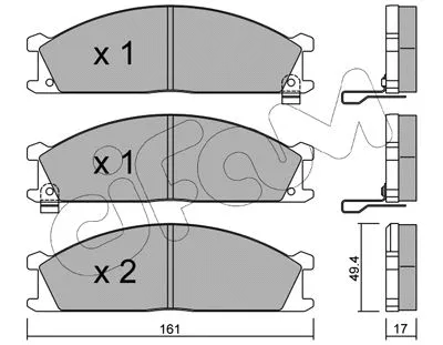 Brake Pad Set, disc brake (822-107-1)