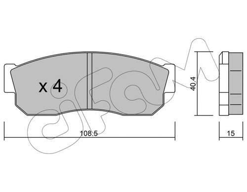 Brake Pad Set, disc brake (822-202-0)