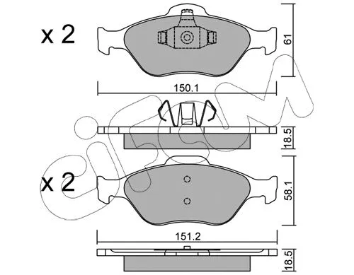 Brake Pad Set, disc brake (822-316-0)