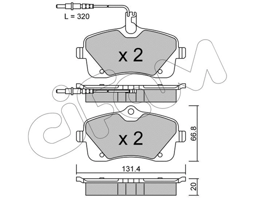 Brake Pad Set, disc brake (822-853-0)