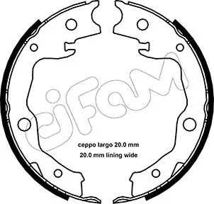 Brake Shoe Set, parking brake (153-450)