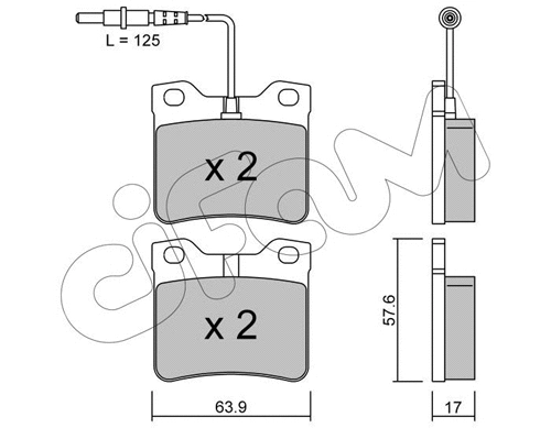 Brake Pad Set, disc brake (822-192-0)