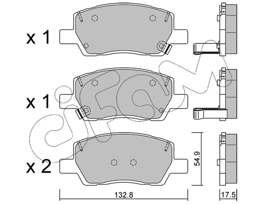 Brake Pad Set, disc brake (822-1296-0)