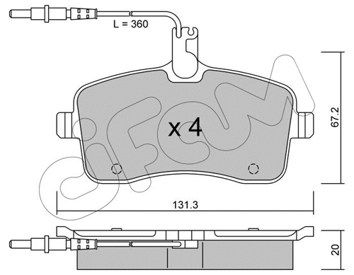 Brake Pad Set, disc brake (822-600-0)