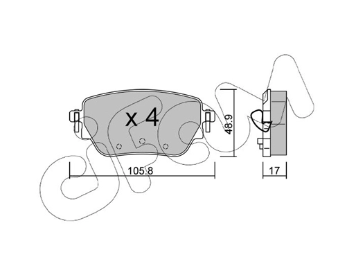 Brake Pad Set, disc brake (822-1195-0)