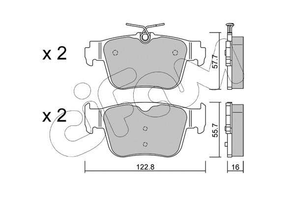 Brake Pad Set, disc brake (822-1317-0)