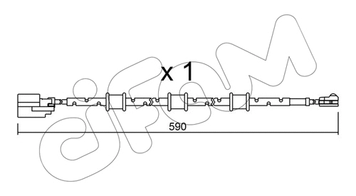 Warning Contact, brake pad wear (SU.322)