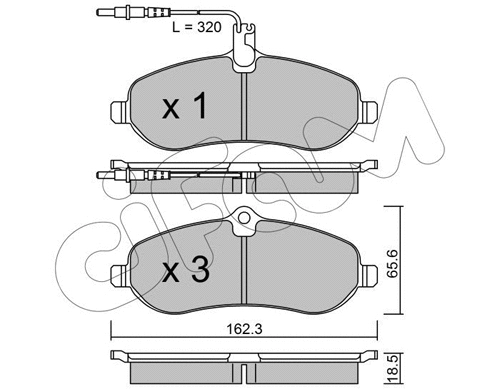 Brake Pad Set, disc brake (822-707-0)