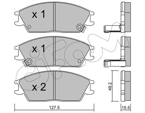 Brake Pad Set, disc brake (822-081-1)
