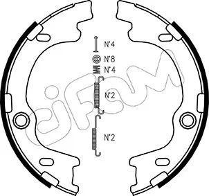 Brake Shoe Set, parking brake (153-185K)