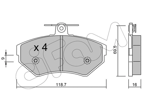 Brake Pad Set, disc brake (822-215-1)