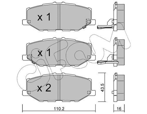 Brake Pad Set, disc brake (822-1215-0)